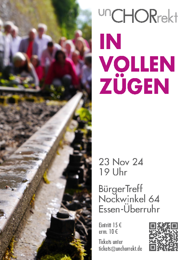 Plakat zum Konzert von unCHORrekt am 23.11.2024